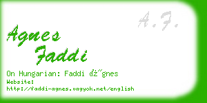 agnes faddi business card